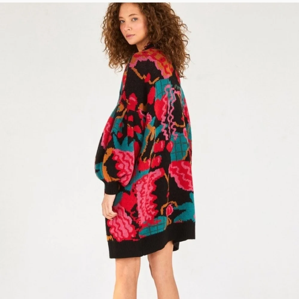 S/M Farm Rio Lovers Apple Cardigan - Picture 5 of 7